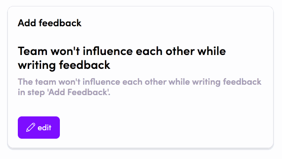 Change the retrospective settings and the team can influence each other while writing feedback